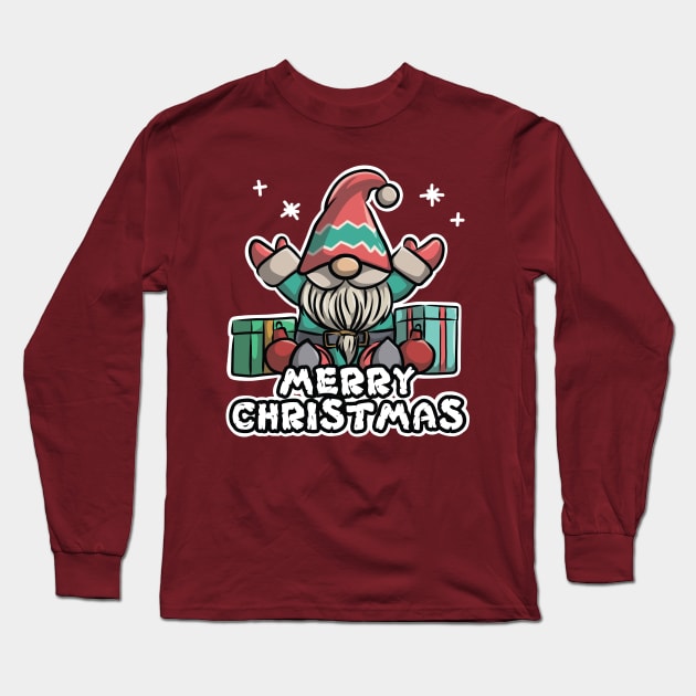 Christmas Gnomes Long Sleeve T-Shirt by Smilesmile